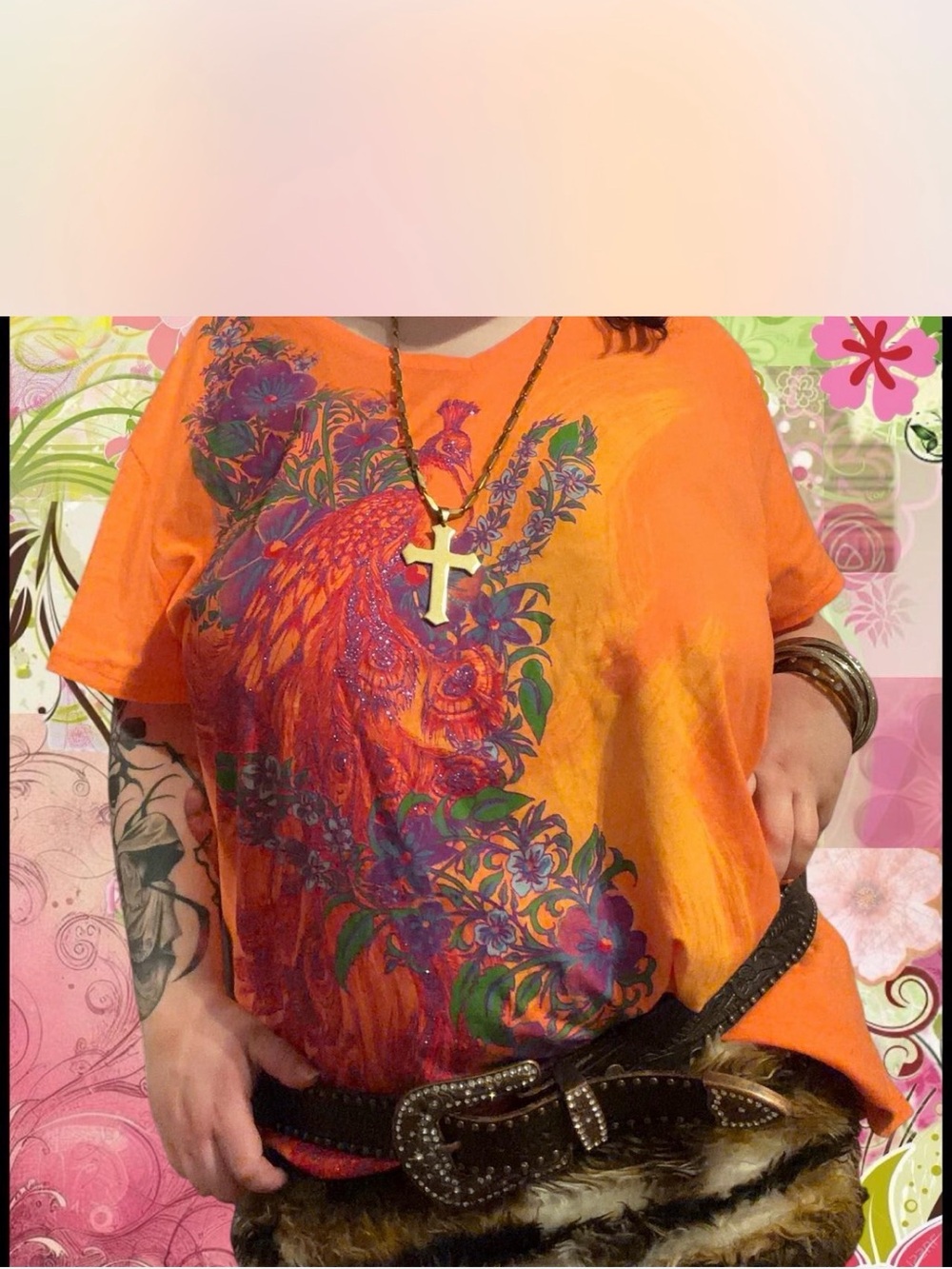 Oversized Glitter Graphic Tee